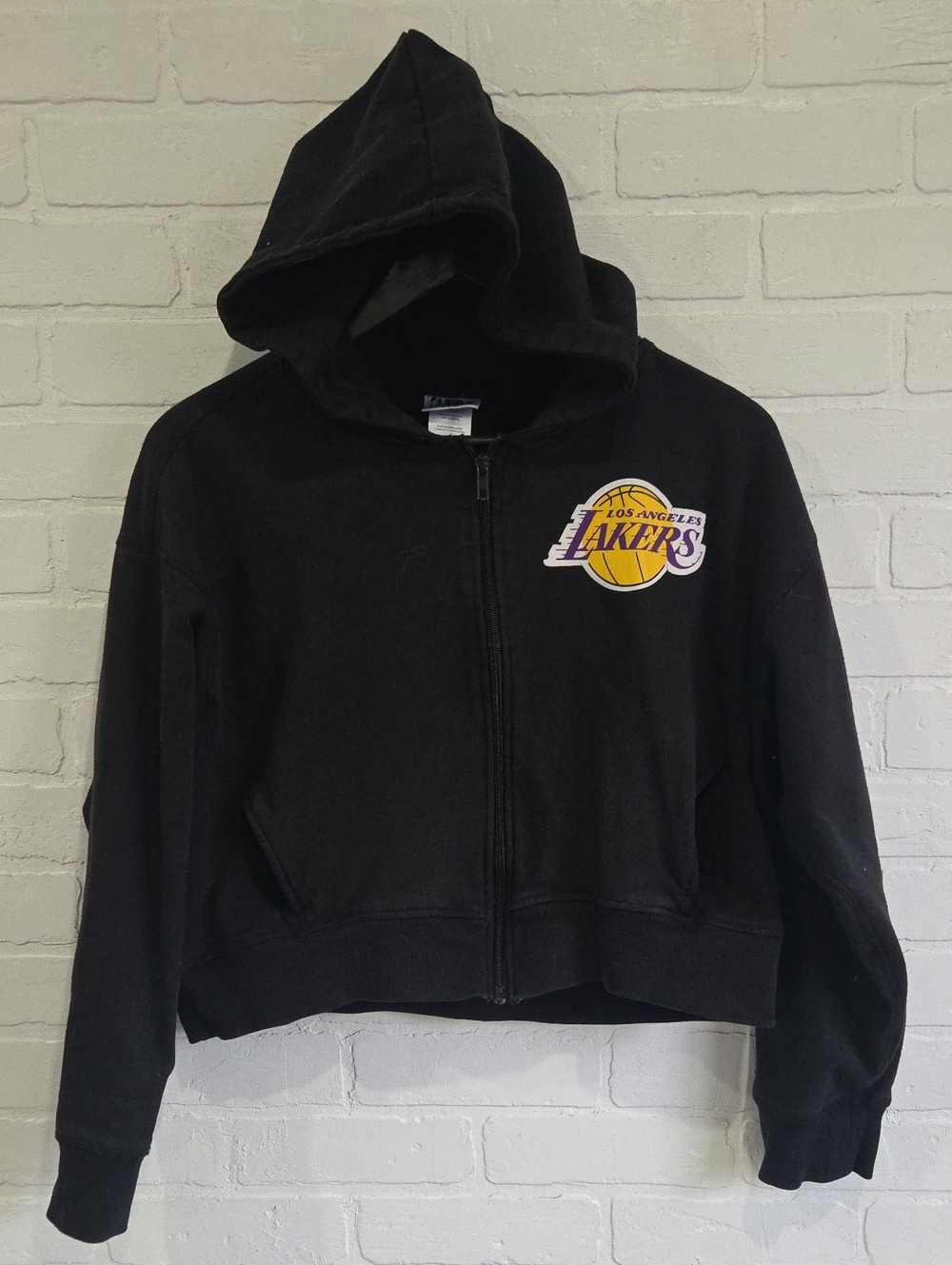 Lakers Cropped Full-zip Hoodie